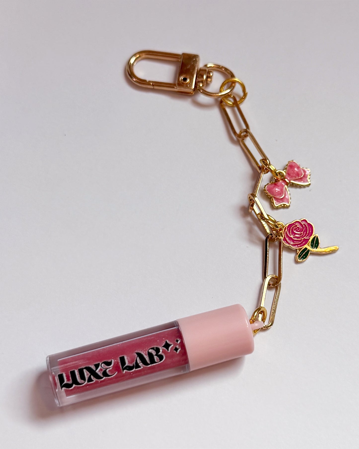 Mini Gloss Keychain Pink