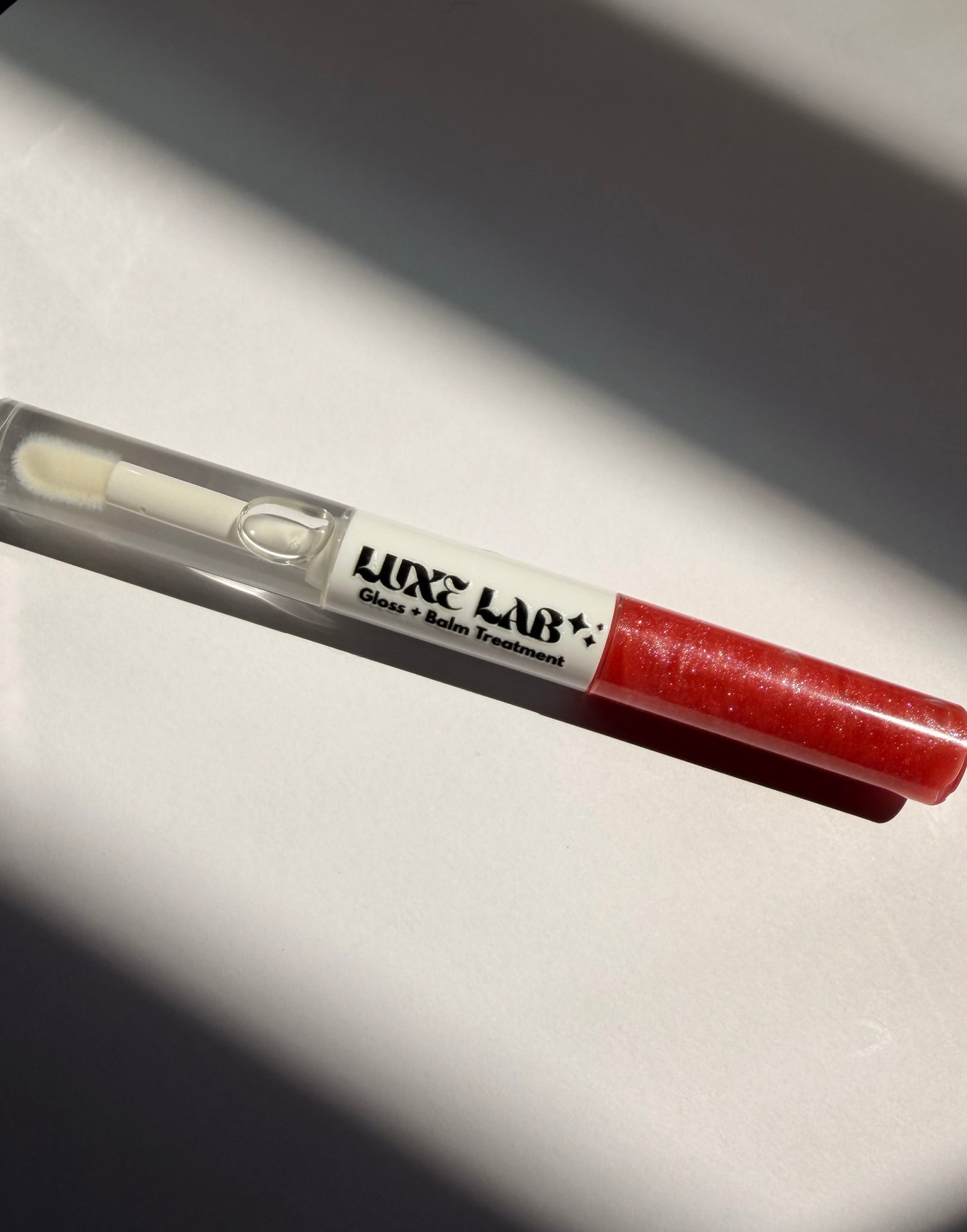 Double Sided Strawberry and Clear Gloss