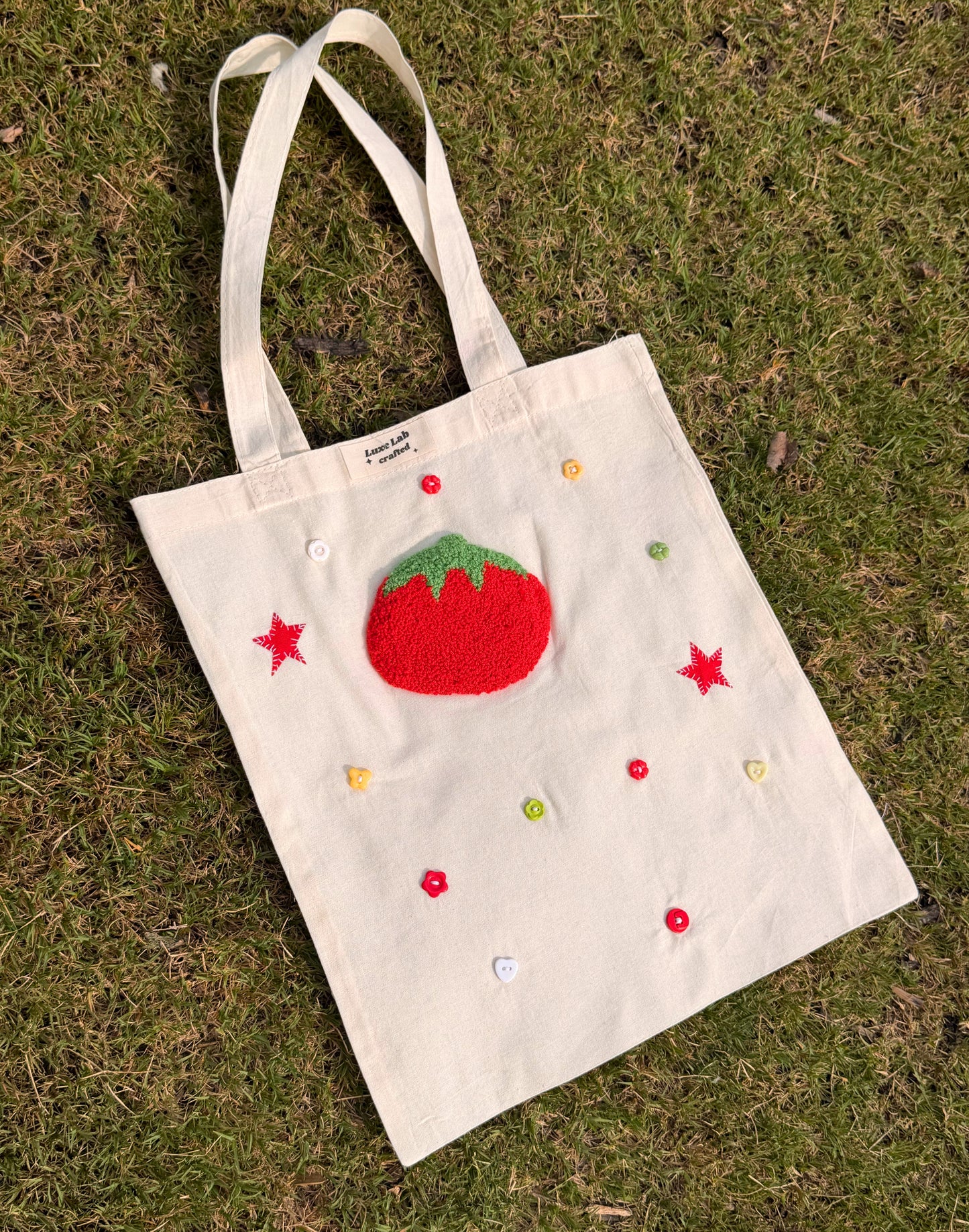 Punch Needle Tomato Bag