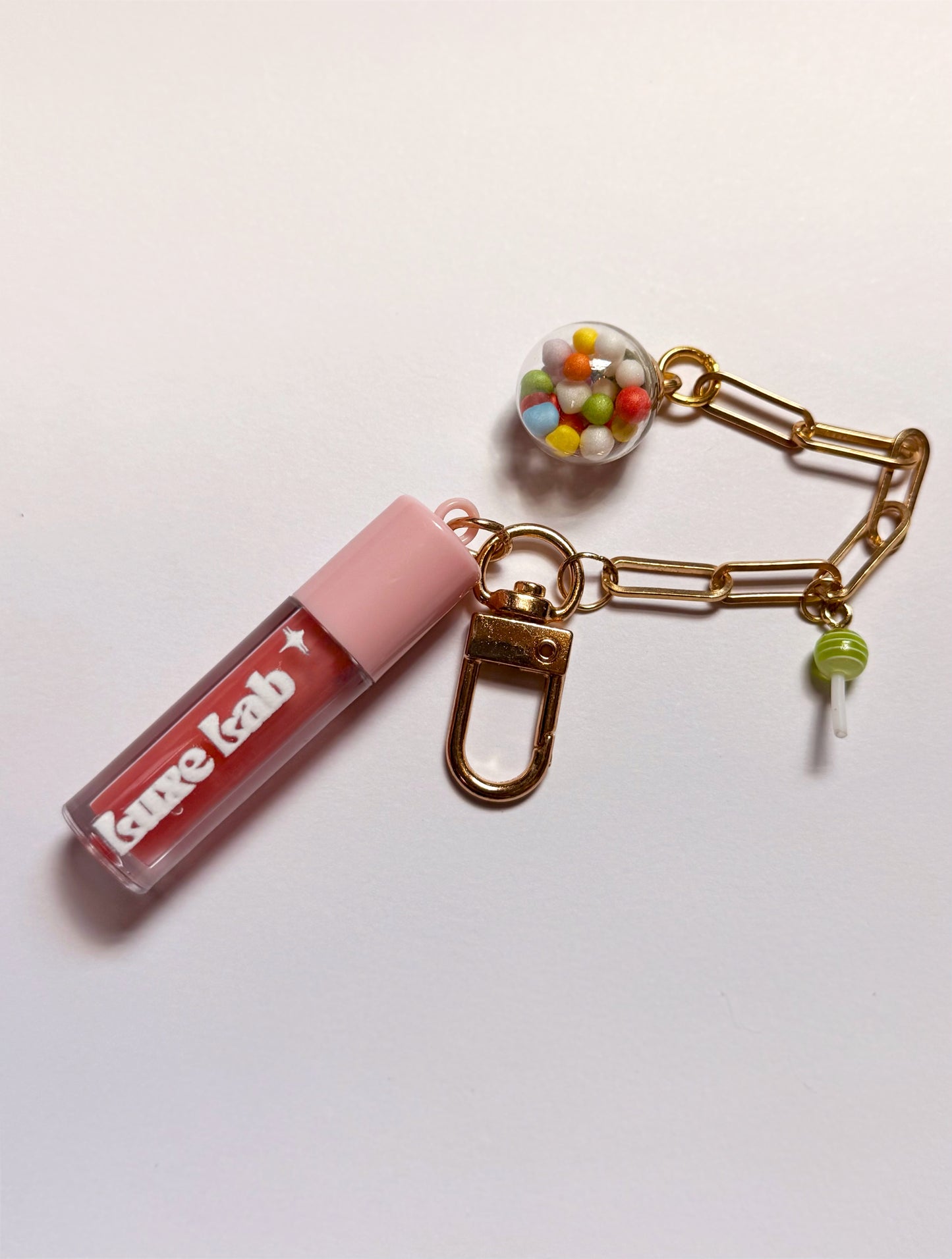 Mini Gloss Keychain Pink