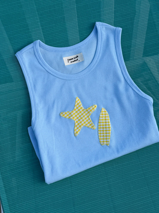 Starfish patchwork tank size large