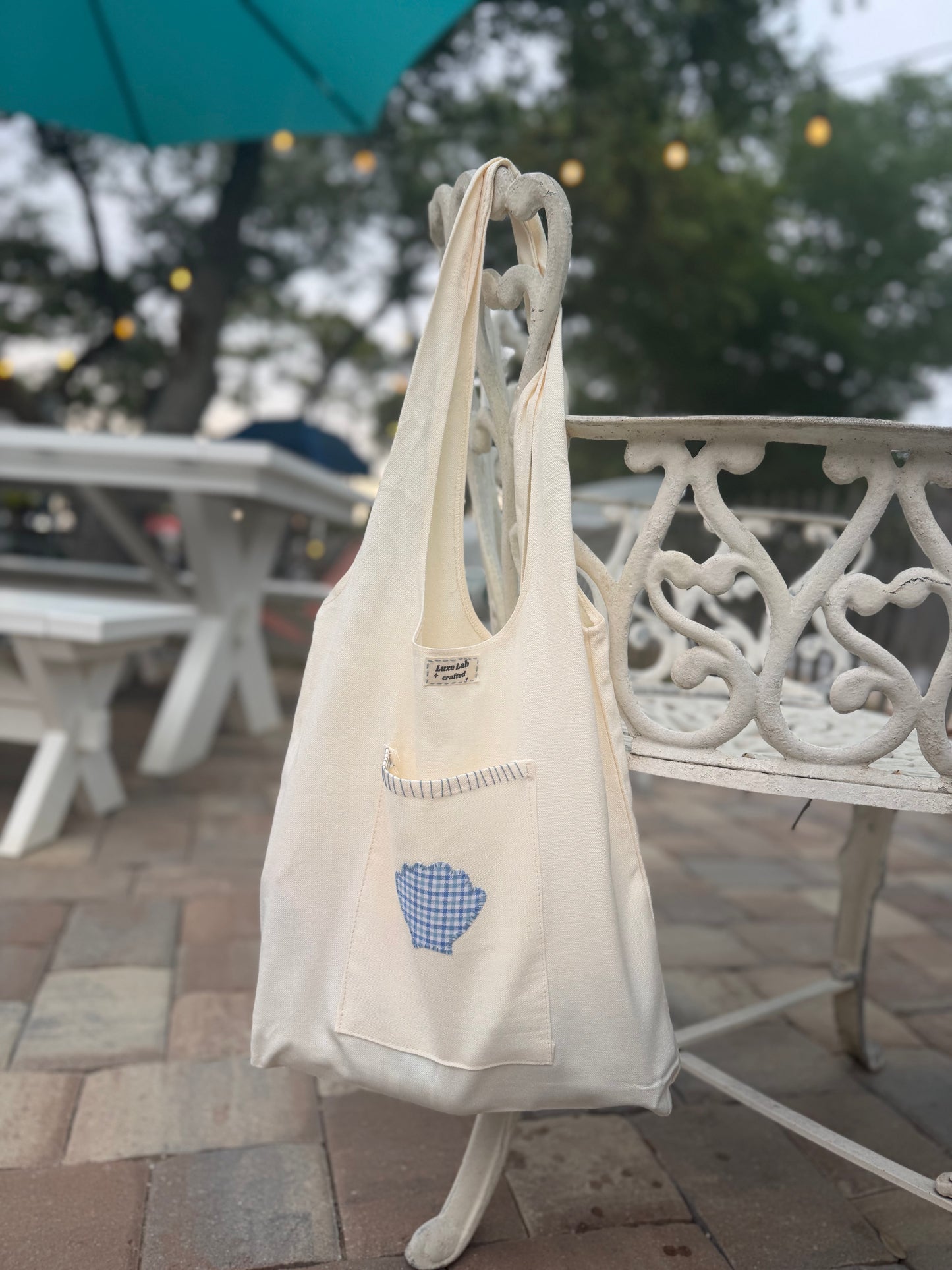 Blue Seashell Tote Bag