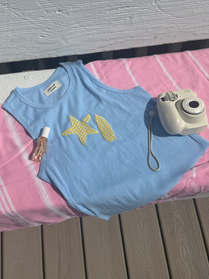 Starfish patchwork tank size large