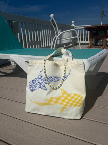 Whaleshark Tote Bag with zipper