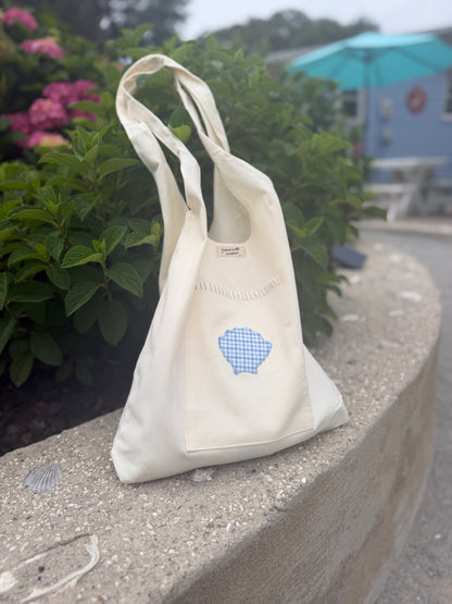 Blue Seashell Tote Bag