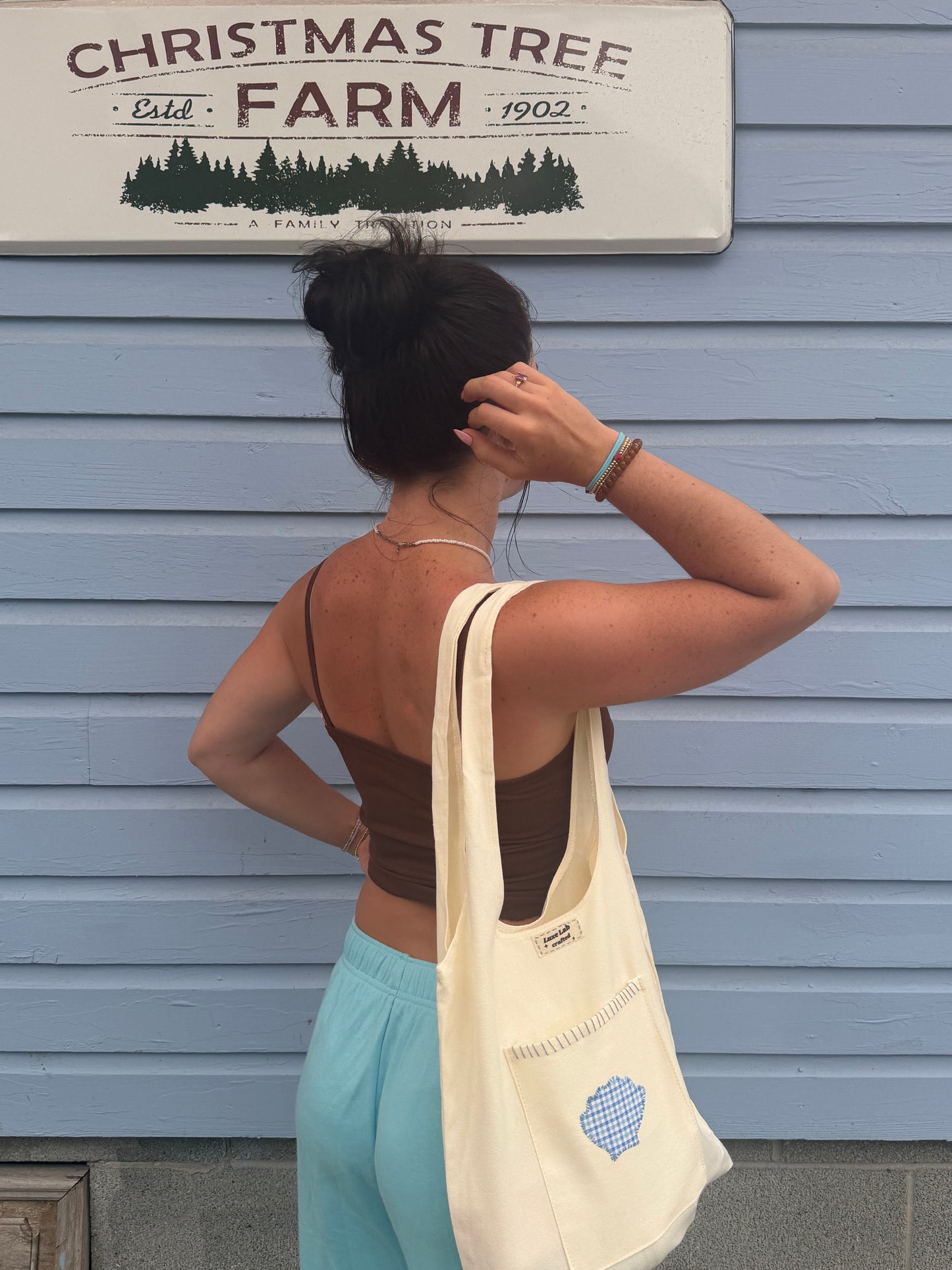 Blue Seashell Tote Bag