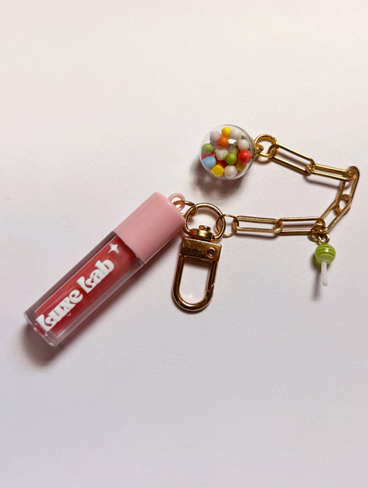 Mini Gloss Keychain Pink