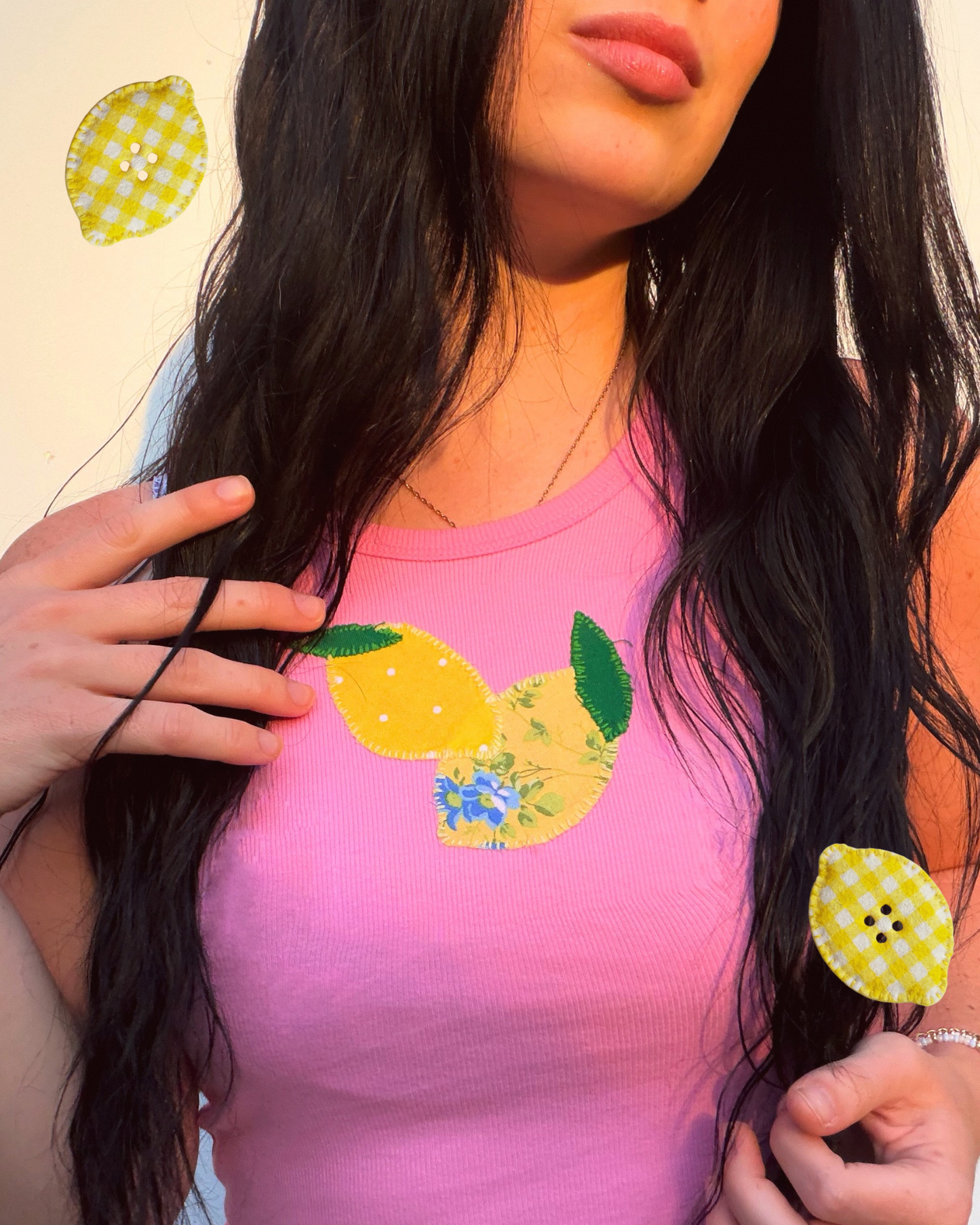 Little Lemon Patchwork tank top