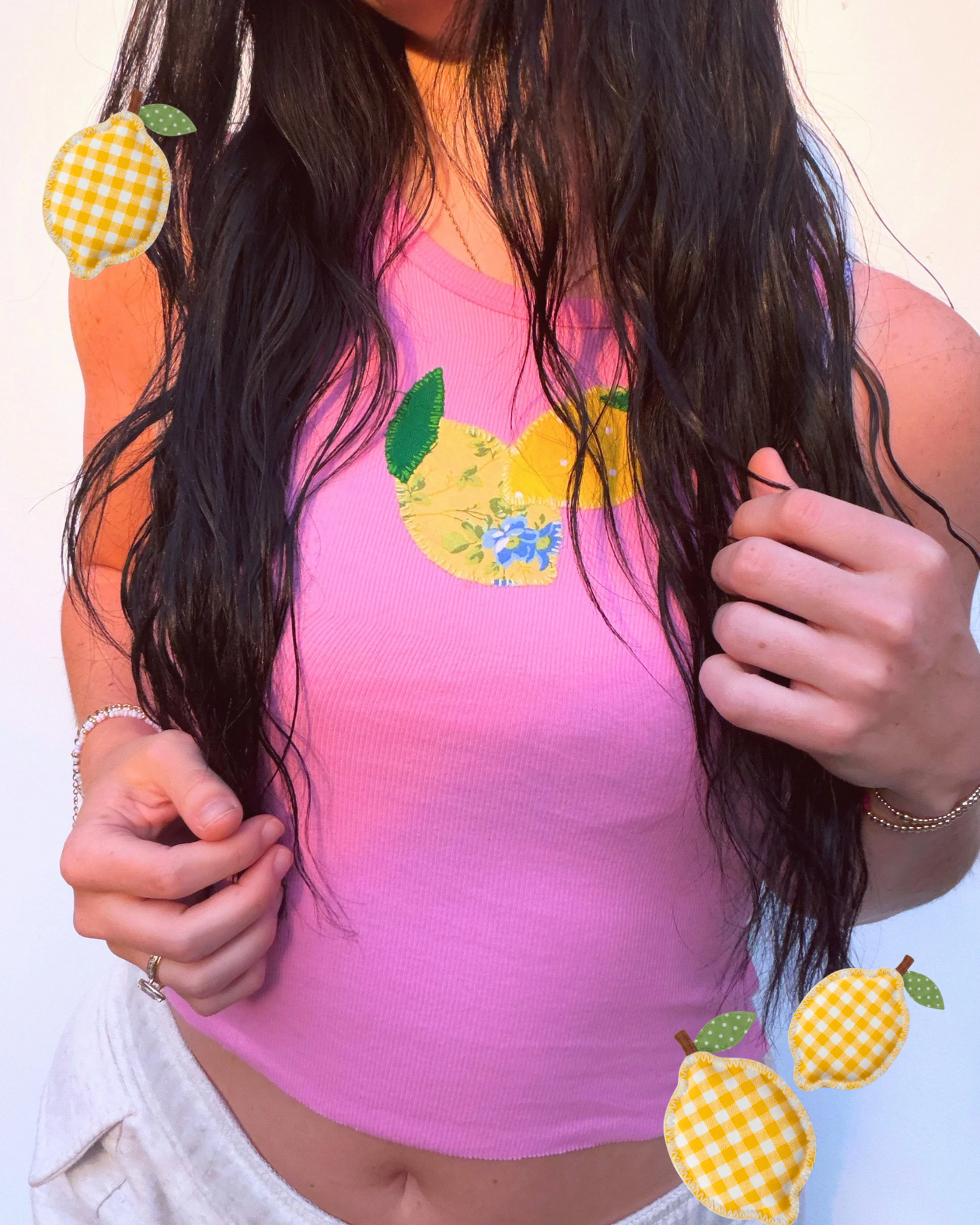 Little Lemon Patchwork tank top