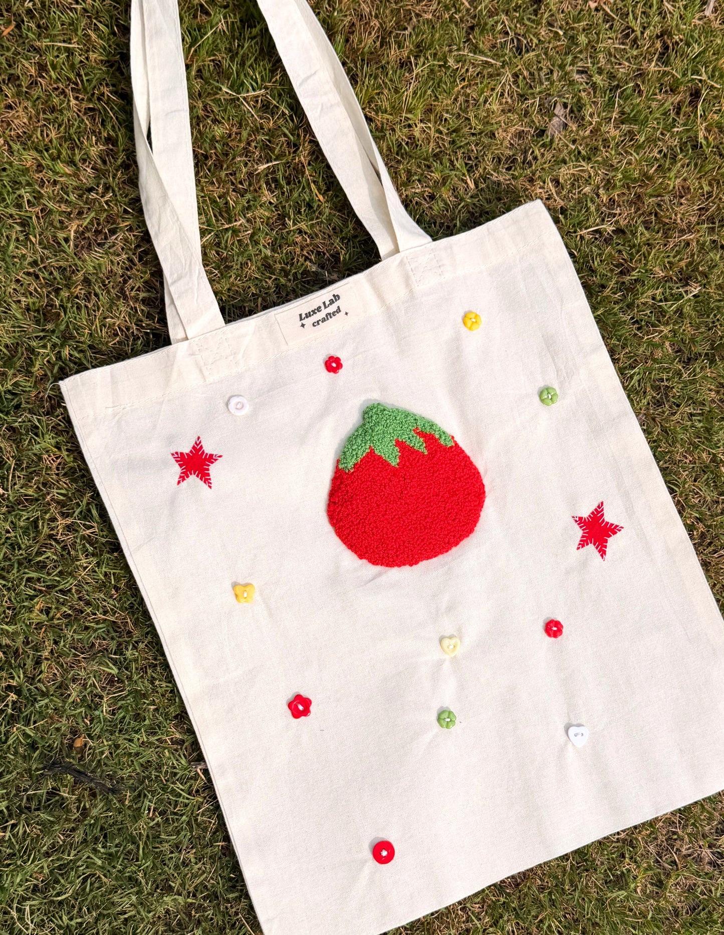 Punch Needle Tomato Bag