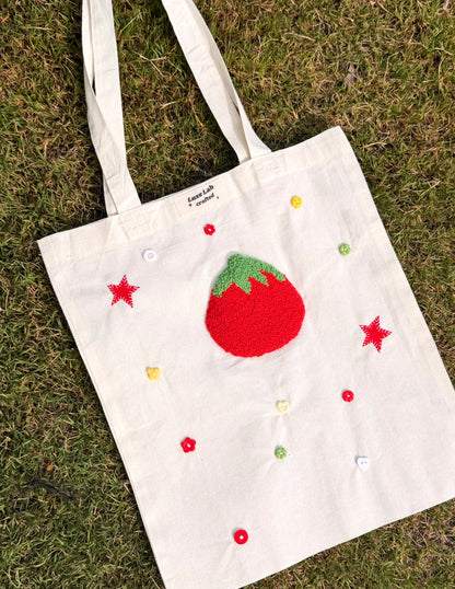 Punch Needle Tomato Bag