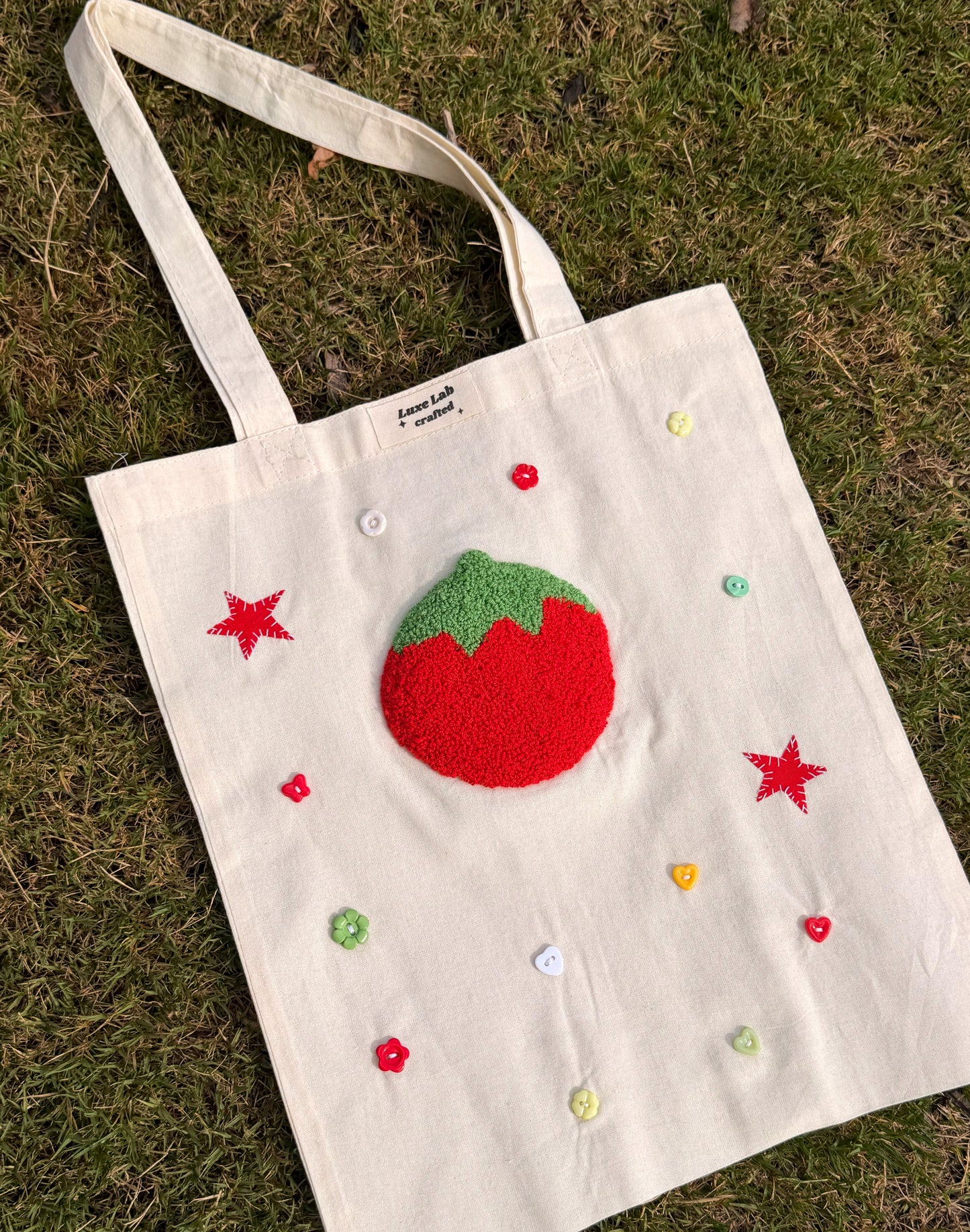 Punch Needle Tomato Bag