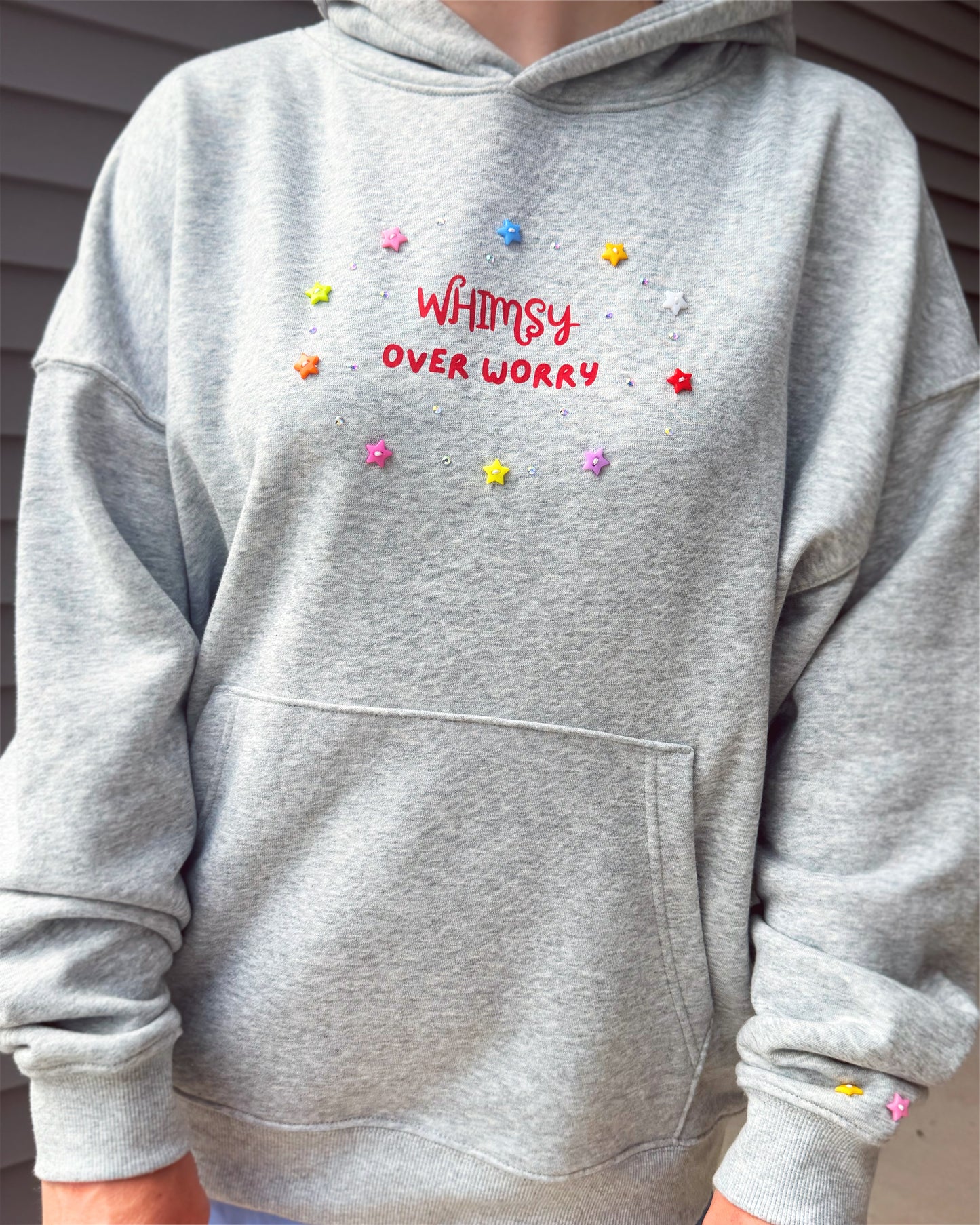 Heather Grey Oversized Whimsy Hoodie