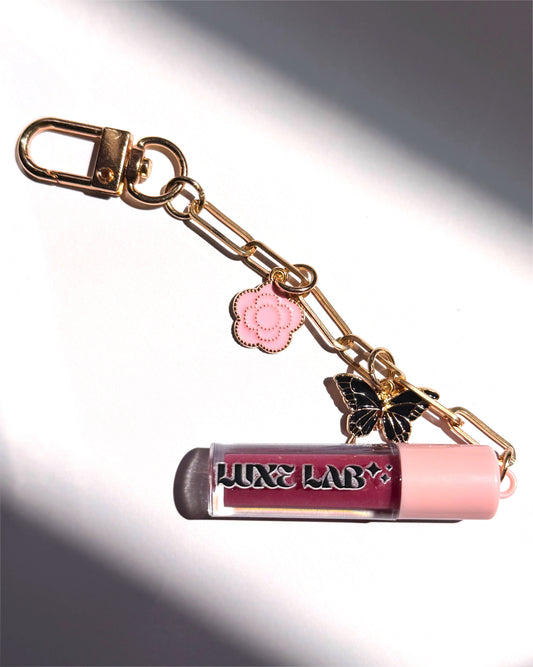 Mini Gloss Keychain Dark Pink