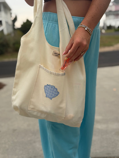 Blue Seashell Tote Bag