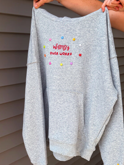 Heather Grey Oversized Whimsy Hoodie