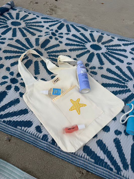 Yellow Starfish Tote Bag